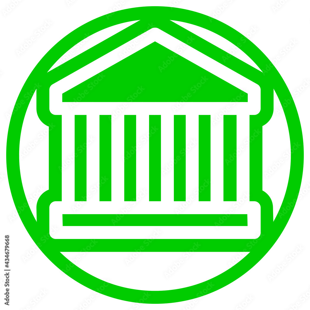 Bank icon in flat simple design 02 Bank icon in flat simple design 02