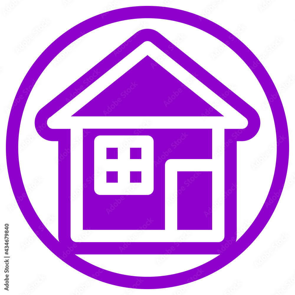 Standard house icon in flat design 04 Standard house icon in flat design 04