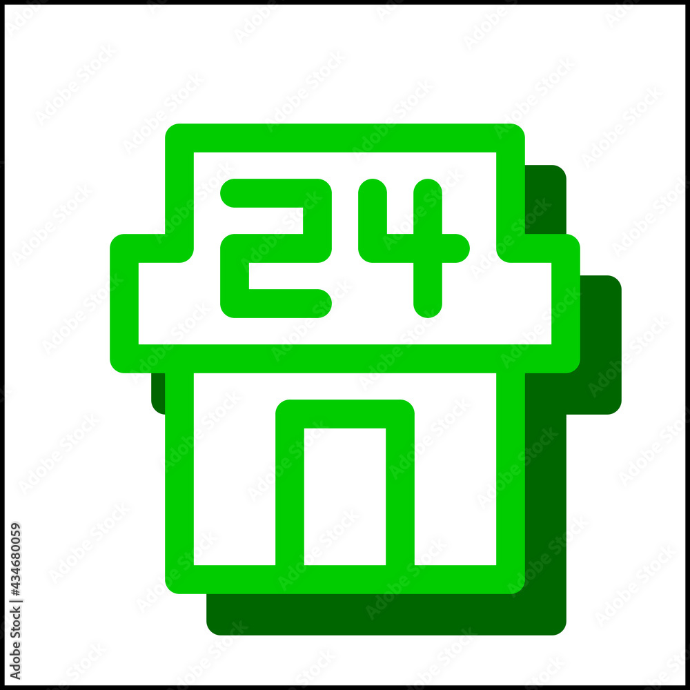 Convenience store icon in flat design 06 Convenience store icon in flat design 06