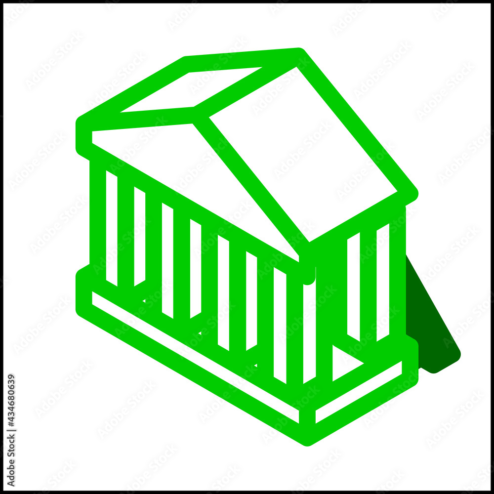 Bank icon in isometric flat design 06 Bank icon in isometric flat design 06