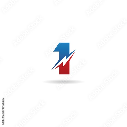 number 1 with electric logo design icon inspiration Free Download number 1 with electric logo design icon inspiration - GFXLoad