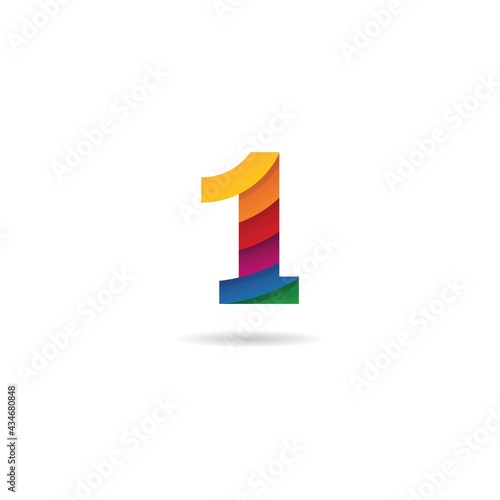 number 1 colorful logo design icon inspiration Free Download number 1 colorful logo design icon inspiration - GFXLoad
