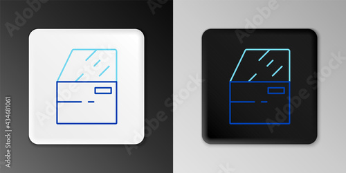 Line Car door icon isolated on grey background. Colorful outline concept. Vector