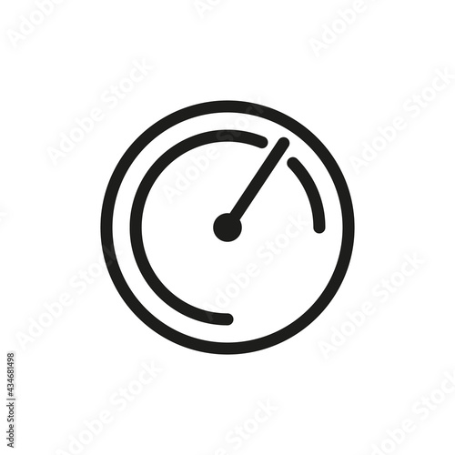 Speedometer or tachometer icon for auto websites and mobile UI design. Car dashboard symbol.