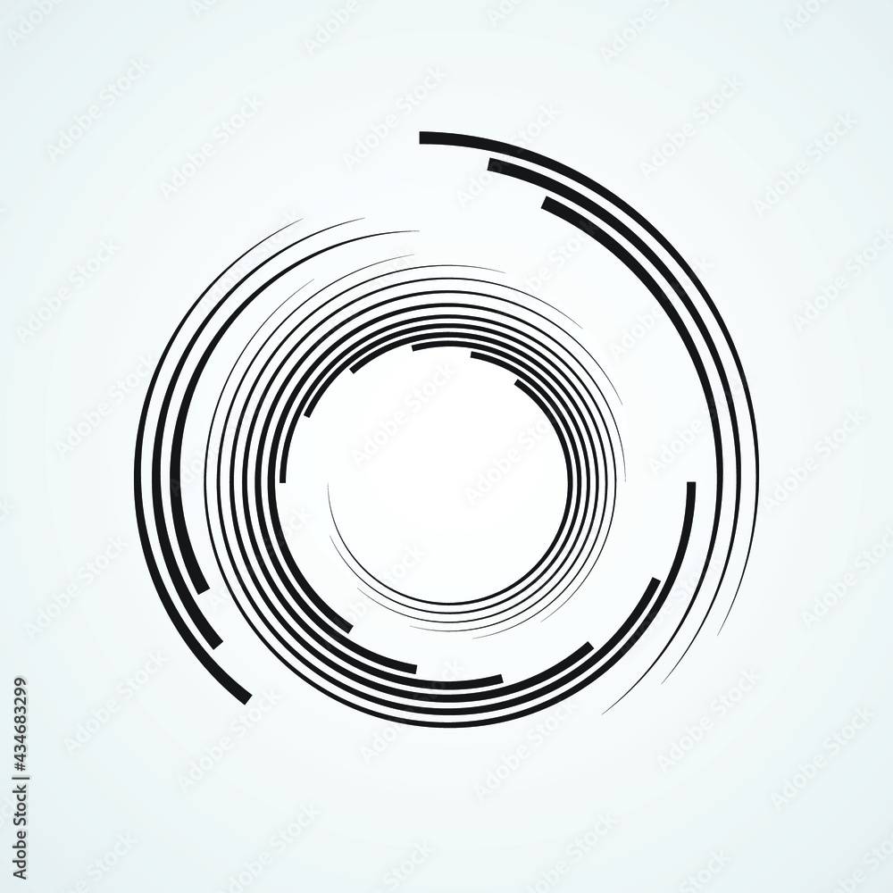 Lines in Circle Form . Spiral Vector Illustration .Technology round Logo . Design element . Abstract Geometric shape . Striped border frame for image Lines in Circle Form . Spiral Vector Illustration .Technology round Logo . Design element . Abstract Geometric shape . Striped border frame for image