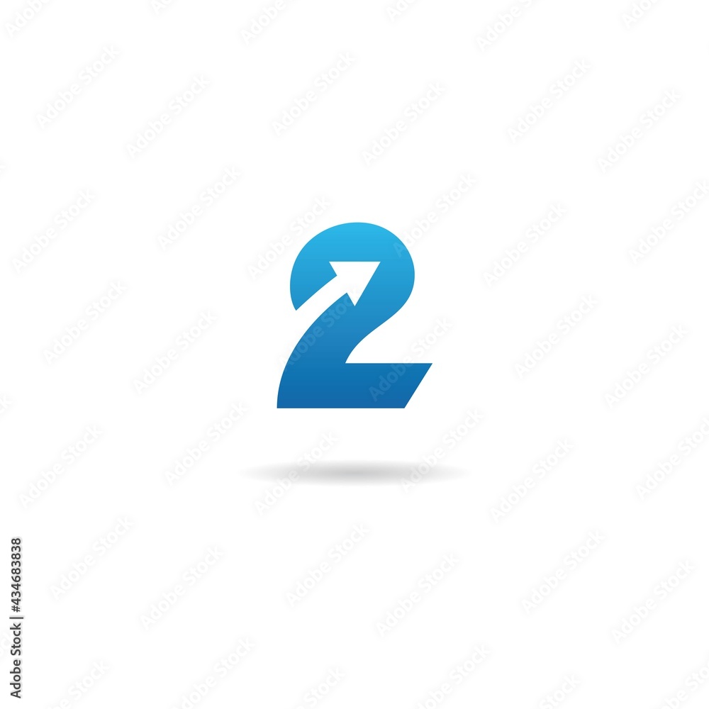 number 2 with arrow logo design icon inspiration number 2 with arrow logo design icon inspiration