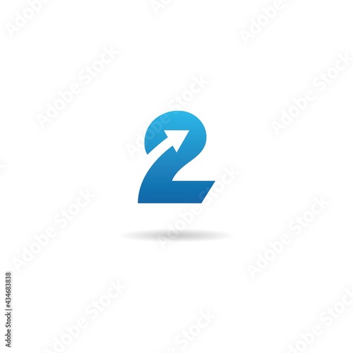 number 2 with arrow logo design icon inspiration Free Download number 2 with arrow logo design icon inspiration - GFXLoad