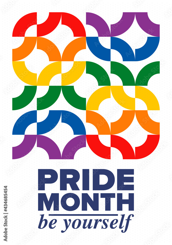 custom made wallpaper toronto digitalLGBTQIA Pride Month in June. Lesbian Gay Bisexual Transgender. Celebrated annual. LGBT flag. Rainbow love concept. Human rights and tolerance. Poster, card, banner and background. Vector illustration