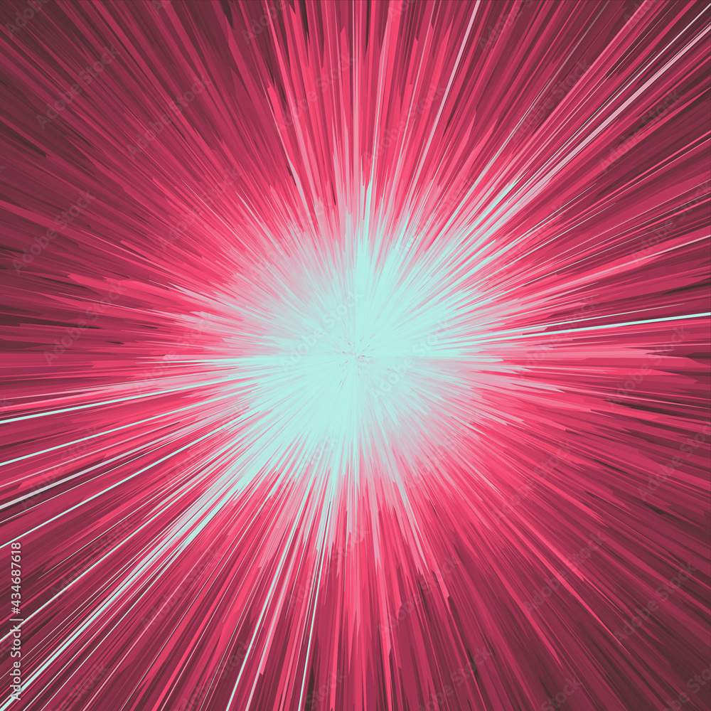 Background with explosion. Starburst dynamic lines. Solar or starlight emission. 3d futuristic technology style. Vector illustration. Background with explosion. Starburst dynamic lines. Solar or starlight emission. 3d futuristic technology style. Vector illustration.