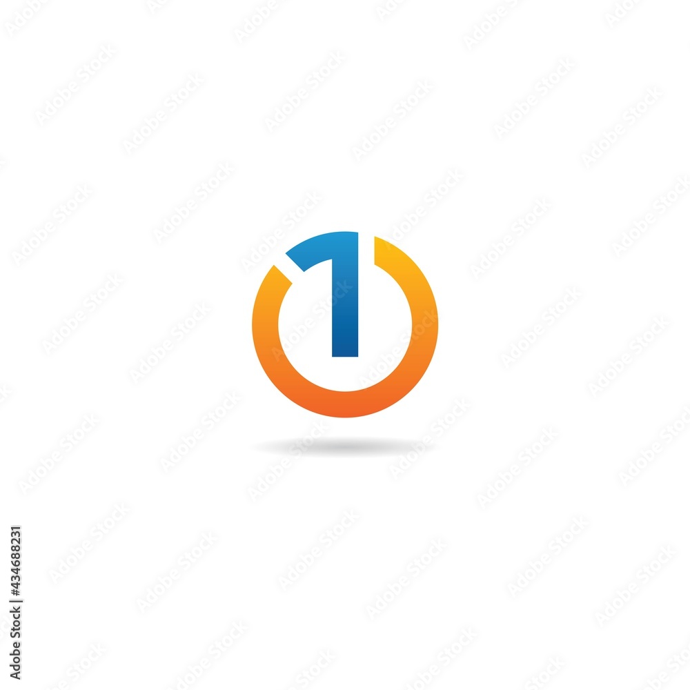number 1 with circle logo design icon inspiration number 1 with circle logo design icon inspiration