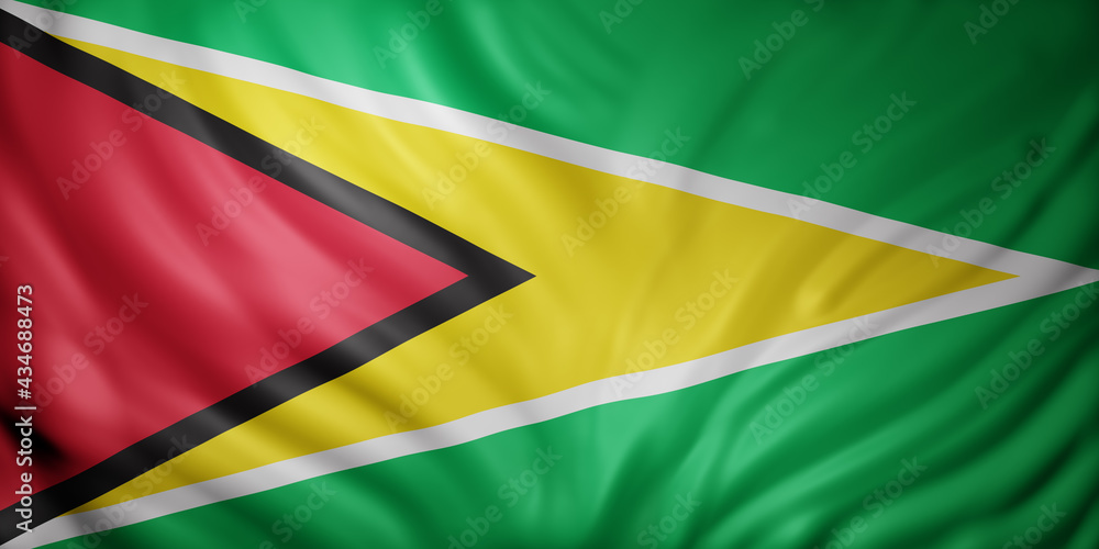 Fototapeta premium Guyana 3d flag