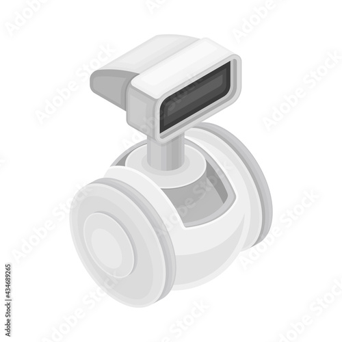 Programmable Robot Machine as Robotic Technology and Electronic Equipment with Artificial Intelligence Isometric Vector Illustration