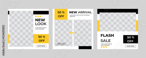 Creative vector social media post template collection. Set of editable modern square background template, Perfect for social media post , background and web internet ads.