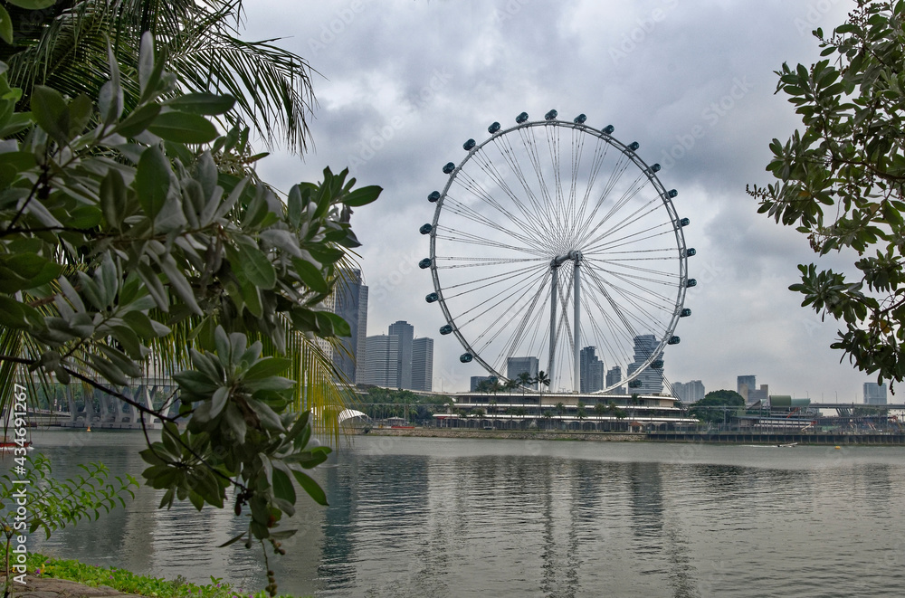 Singapore Flyer- it reaches the height of a 55-storey building, having a total height of 165 m