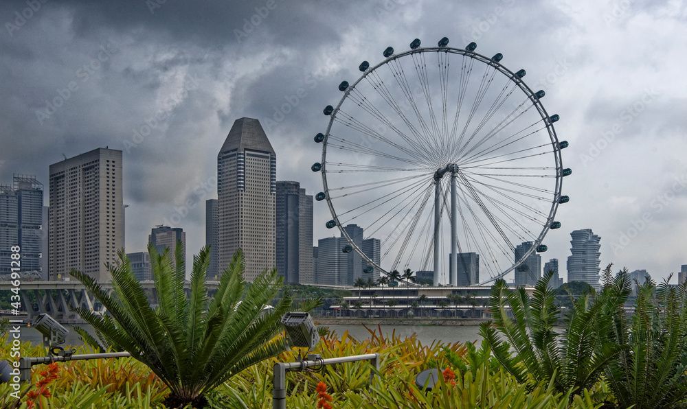 Fototapeta premium Singapore Flyer- it reaches the height of a 55-storey building, having a total height of 165 m