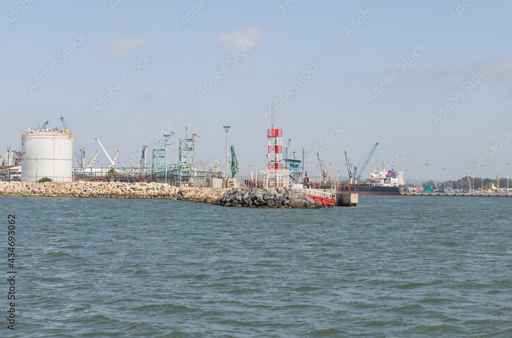 Haifa cargo port on the Mediterranean Sea in Israel