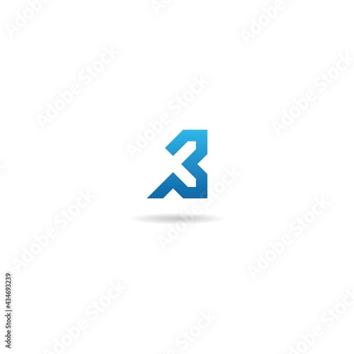 number 3 logo design icon inspiration