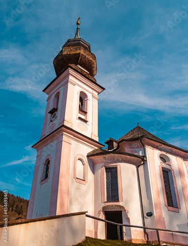 The famous church Maria Gern near Berchtesgaden, Bavaria, Germany on a sunny spring morning