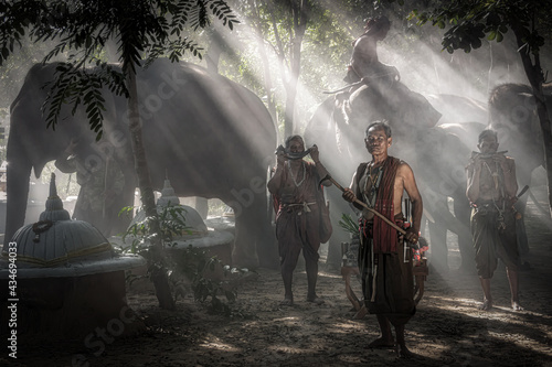 Lifestyle images of the mahouts (elephant keeper) in the Surin province in Thailand.