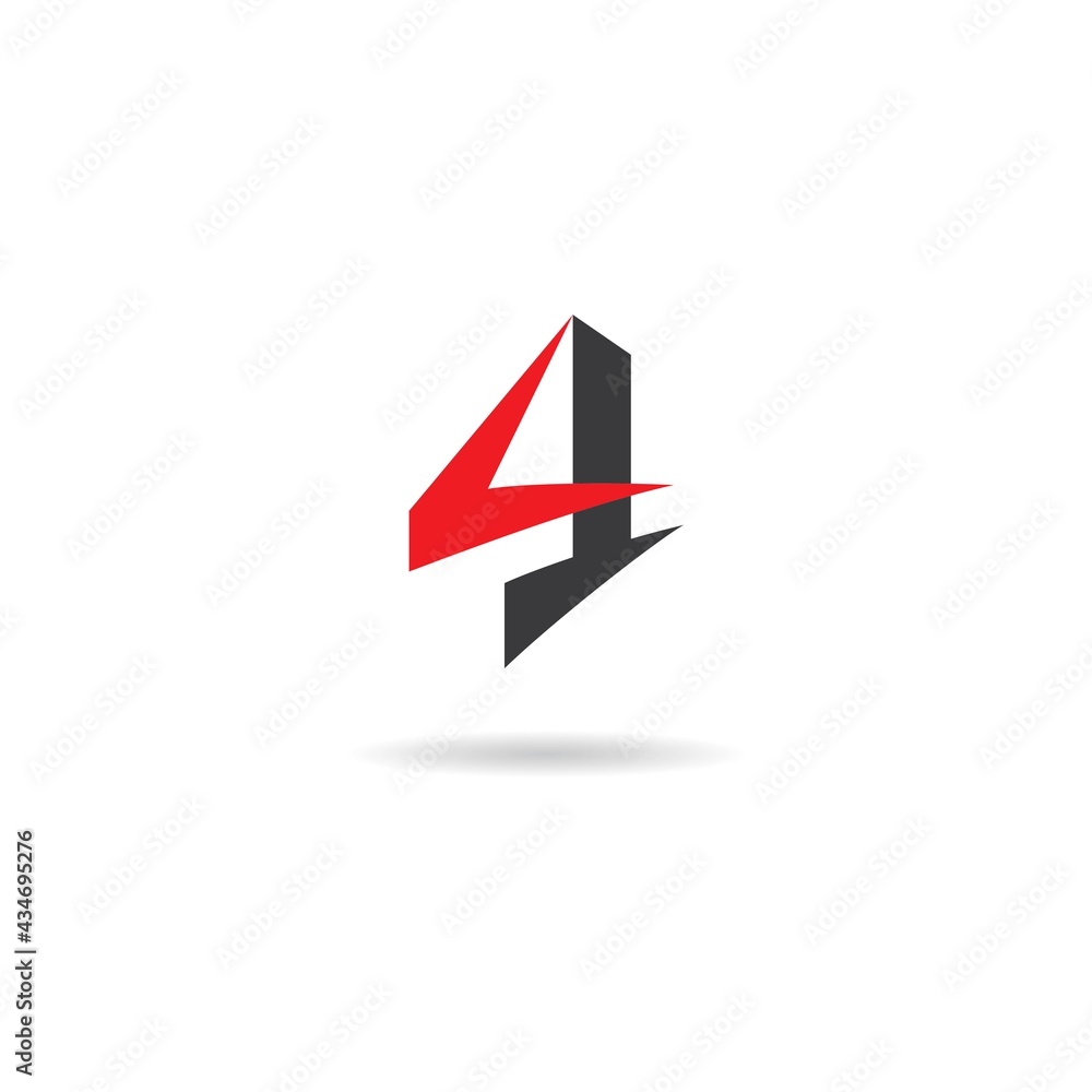 number 4 logo design icon inspiration number 4 logo design icon inspiration