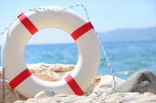 life buoy on the beach