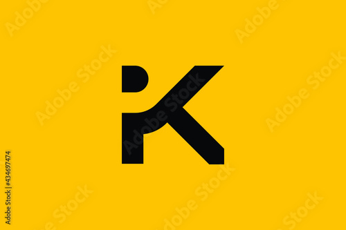 PK logo letter design on luxury background. KP logo monogram initials letter concept. PK icon logo design. KP elegant and Professional letter icon design on background. P K KP PK
