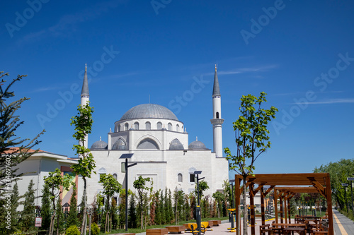 The place where the members of the Islamic religion worship  the mosque  the religious place of the Muslims. photo