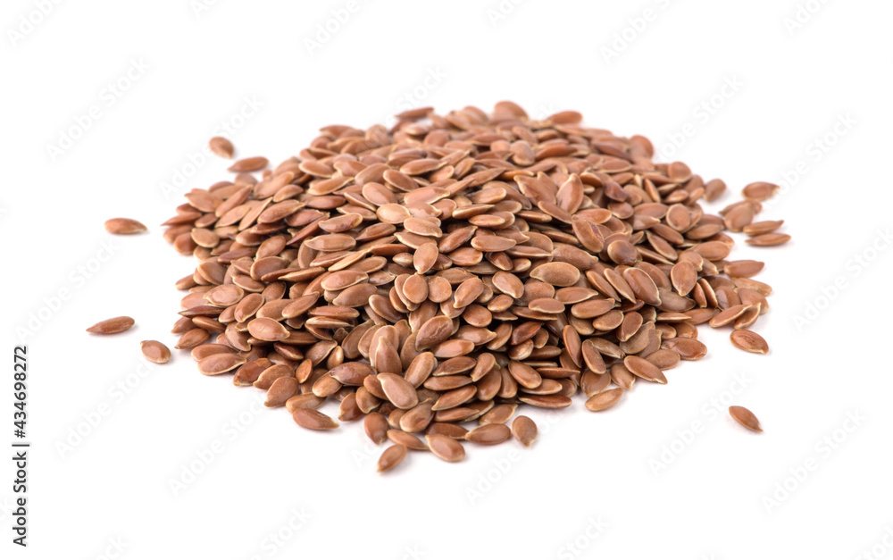 Flax seed on white background. Flax seed on white background.