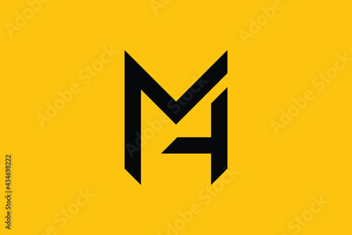 MH logo letter design on luxury background. HM logo monogram initials letter concept. MH icon logo design. HM elegant and Professional letter icon design on background. M H HM MH