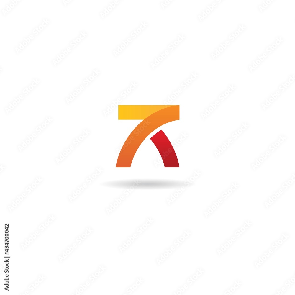 number 7 with letter k logo design icon number 7 with letter k logo design icon