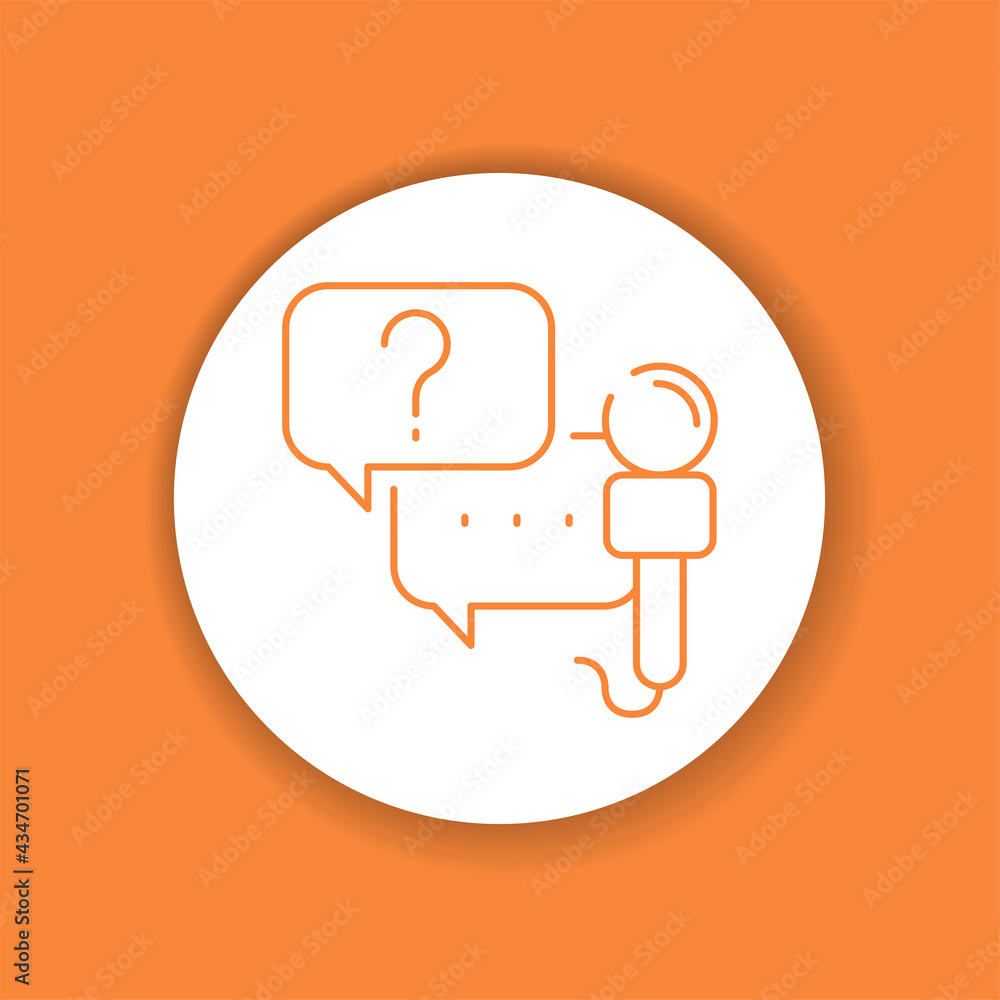 Interview color glyph icon. Custom video content. Interview color glyph icon. Custom video content.