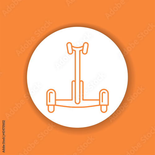 Electric gyroscooter color glyph icon. City transport rental.