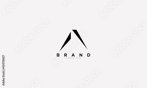 simple and luxurious Logo design letters A. Vector template