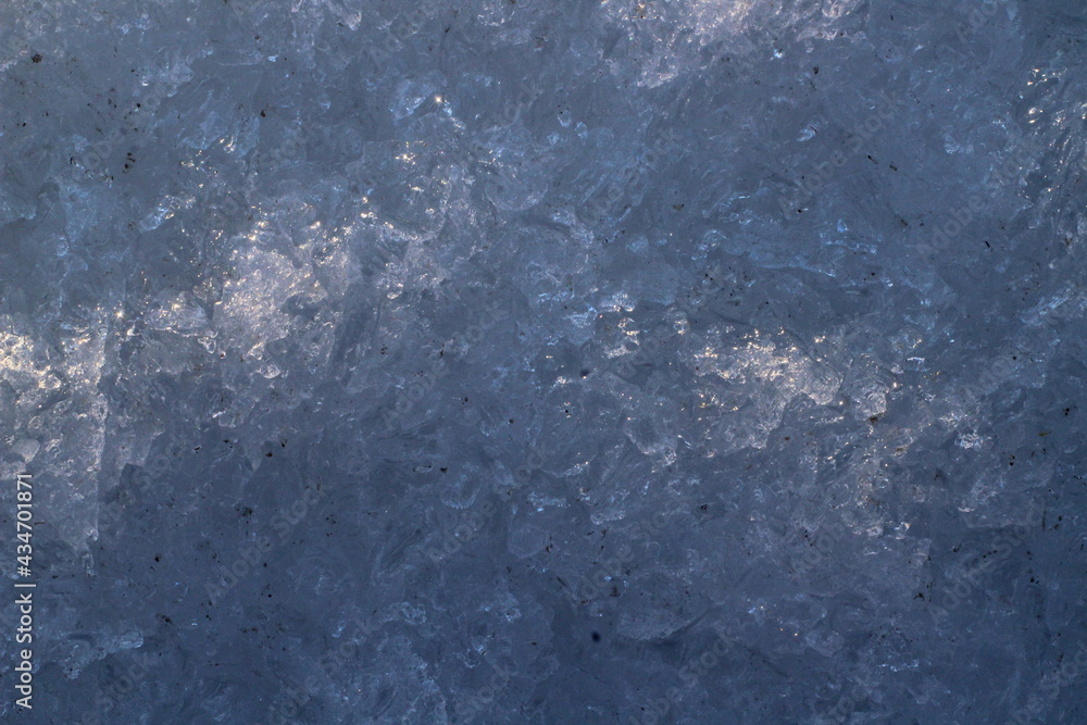 Obraz premium Melting ice snow river surface