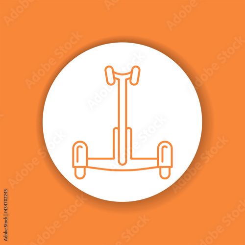 Electric gyroscooter color glyph icon. City transport rental.