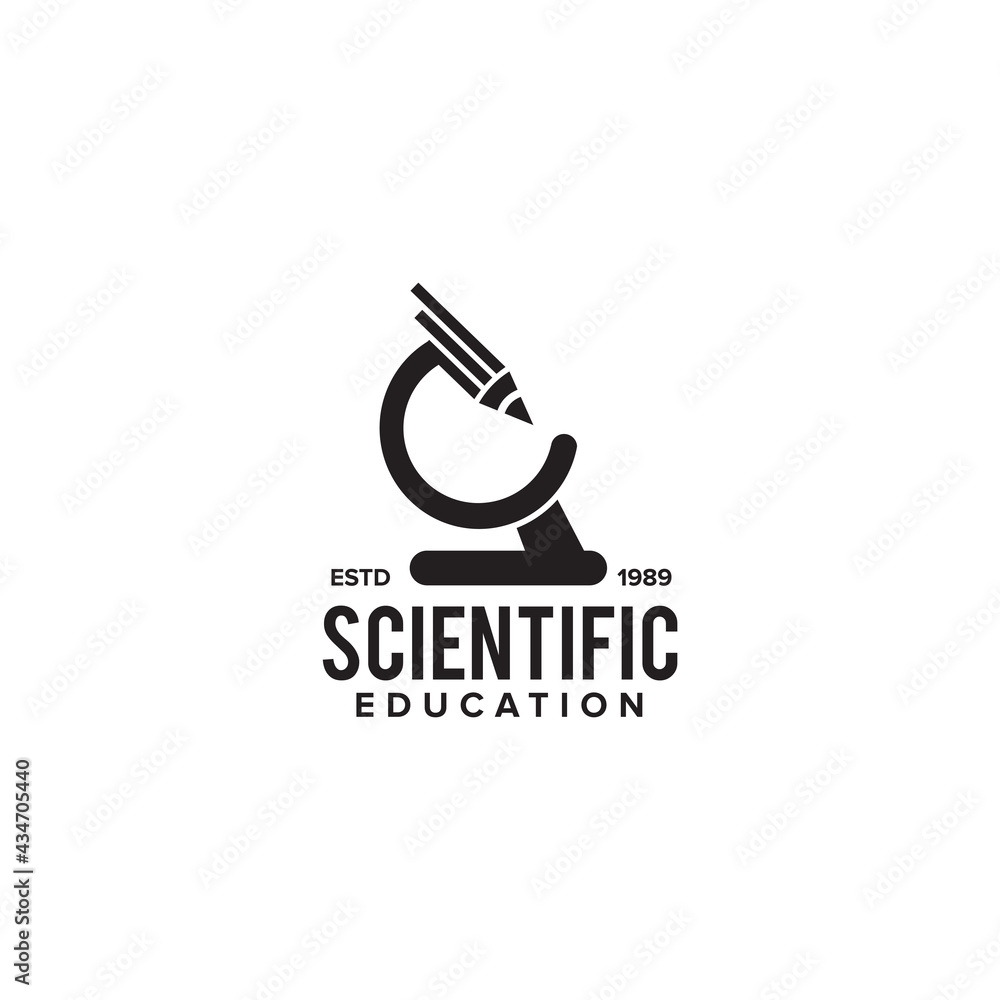Scientist education logo design template Scientist education logo design template