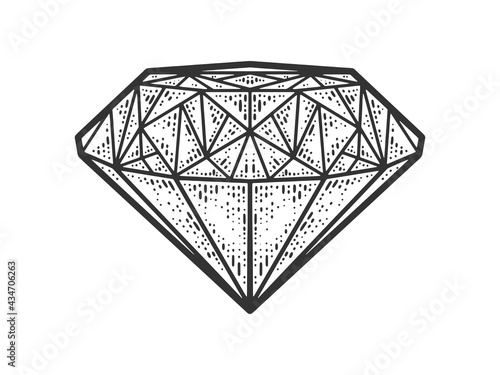 diamond brilliant sketch vector illustration
