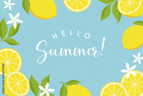 vector background with lemons for banners, cards, flyers, social media wallpapers, etc.