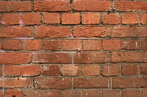Close up old brick wall. Grunge texture.