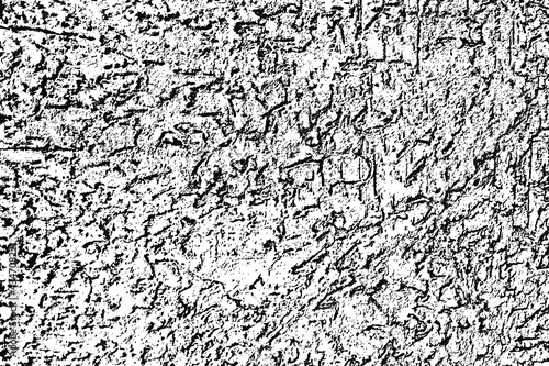 Grunge texture of a rough uneven surface. Texture with cracks, scratches, grit, and dirt. Vector illustration. Overlay Template.