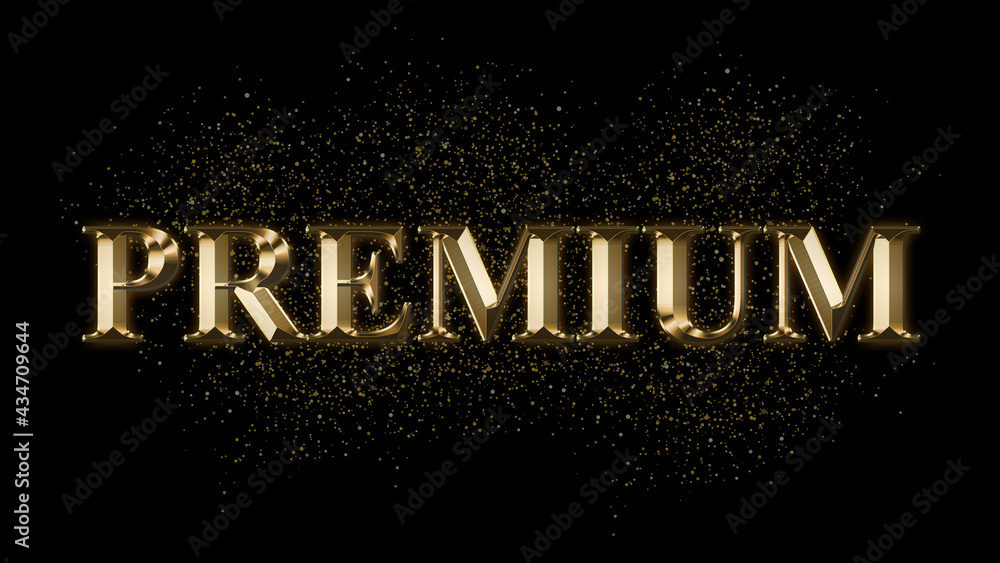 premium, Gold Text Effect, Gold text with sparks, Gold Plated Text ...