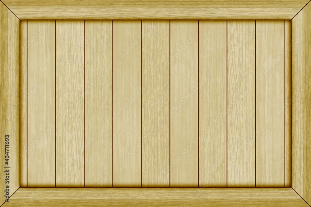 板と枠が重なった薄茶色の木製品のイラスト StockIllustration Adobe Stock