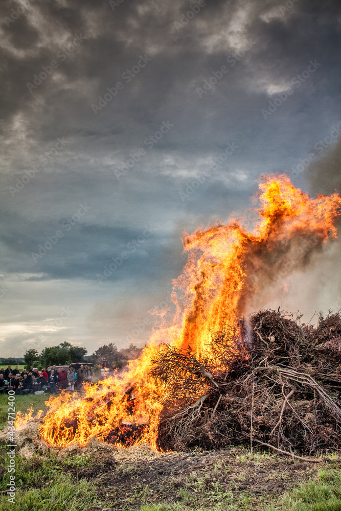 Fototapeta premium Bonfire (Sct. Hans bål)