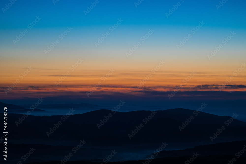 sunrise in the mountains