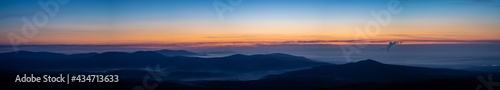 sunrise panorama over the mountains