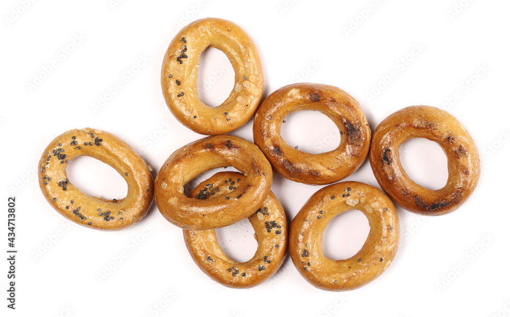 Salty pastries with poppy seeds isolated on white background Salty pastries with poppy seeds isolated on white background
