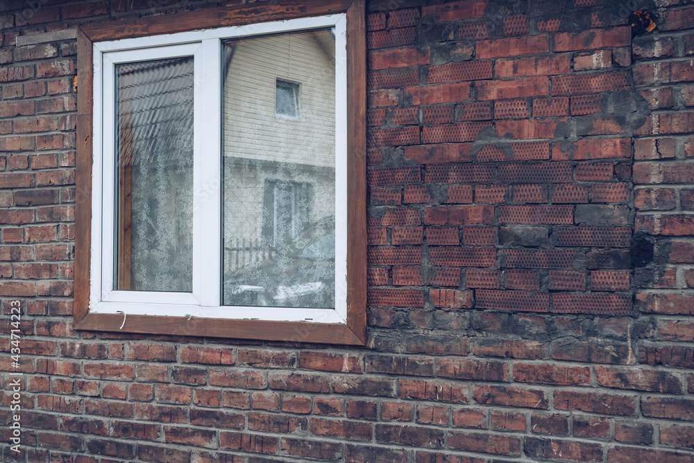window and brick wall view window and brick wall view