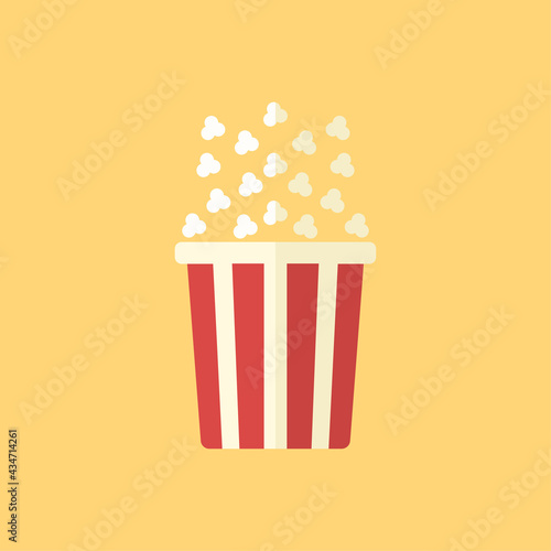 popcorn icon on a white background, vector illustration