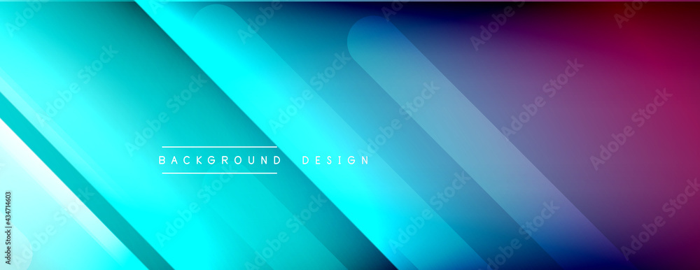 Dynamic lines abstract background. 3D shadow effects and fluid gradients. Modern overlapping forms