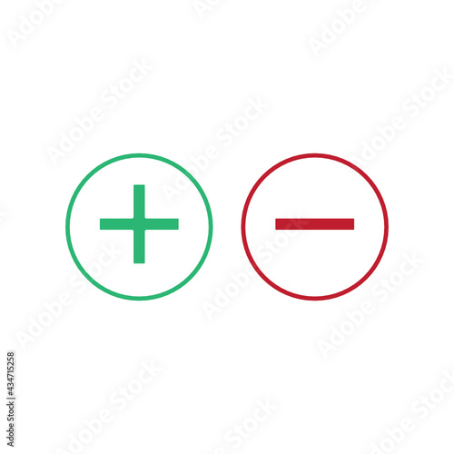Plus and minus Icon. Positive Negative Icon. Advantage disadvantage Icon. SVG Icon.